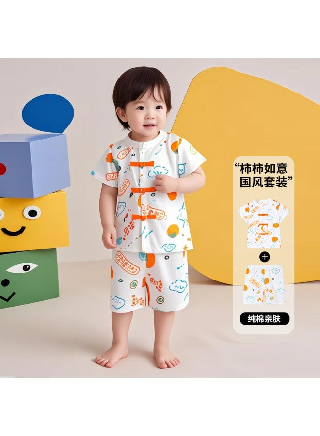 Bornbay new 2025 Summer Collection - Unisex Baby Cotton Chinese-style Homewear - Image 2