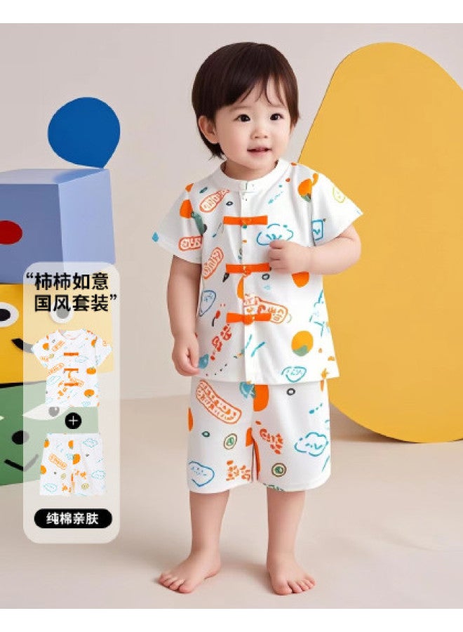 Bornbay new 2025 Summer Collection - Unisex Baby Cotton Chinese-style Homewear - Image 1