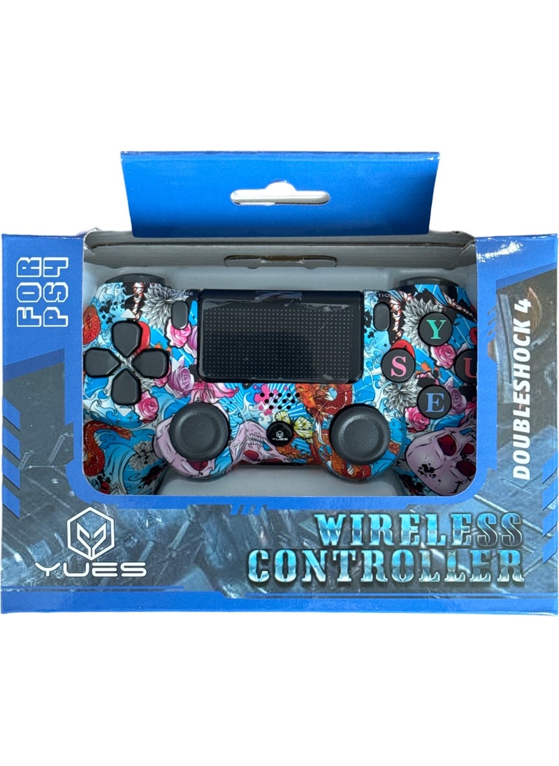 Yues PS4 Compatible Dualshock 4 Wireless Joystick Wireless PS4 Gamepad Skull Party (PS4 / PC Compatible) + Charging Cable  - Image 3