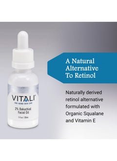 Vitali Premium 2% Bakuchiol Facial Oil Premium Natural Retinol Alternative For Age And Wrinkle Reduction And Soothing Irritated Skin Boosts Copper Peptide Absorption 1 Fl. Oz.  - Image 3