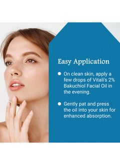 Vitali Premium 2% Bakuchiol Facial Oil Premium Natural Retinol Alternative For Age And Wrinkle Reduction And Soothing Irritated Skin Boosts Copper Peptide Absorption 1 Fl. Oz.  - Image 5