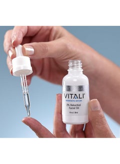 Vitali Premium 2% Bakuchiol Facial Oil Premium Natural Retinol Alternative For Age And Wrinkle Reduction And Soothing Irritated Skin Boosts Copper Peptide Absorption 1 Fl. Oz.  - Image 2