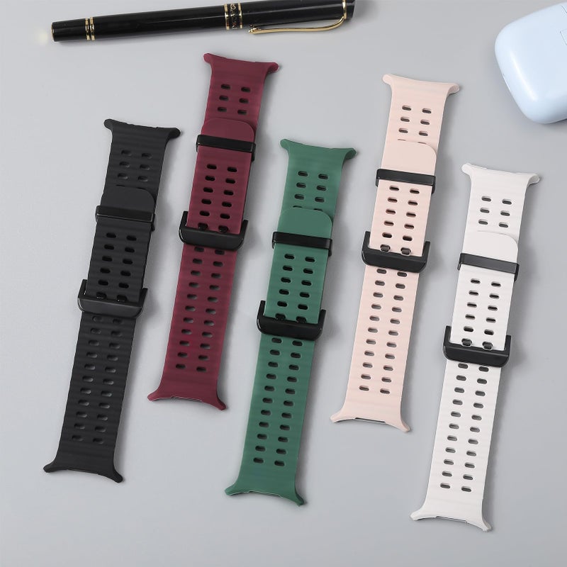 Wowstrap 6 Pack Marine Silicone Band for Samsung Galaxy Watch Ultra Bands 47mm Men/Women,Waterproof Soft Sport Strap Compatible with Samsung Watch Ultra Band for Men/Women Breathable Replacement Correa Reloj - Image 3