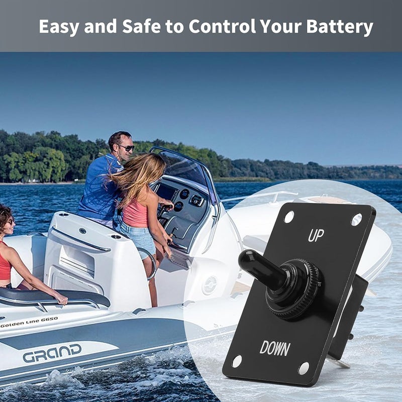 briidea Boat Trim Switch, Marine Toggle Up Down Switch 12V 15A On Off On Momentary Panel 3Pin Control, Ideal for RV Boat Cars - Image 3