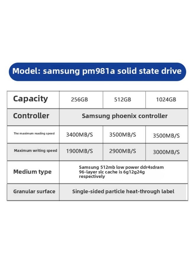 205/PM9A1pm981a SN 730 256 G512G1T M2 Dismantling NVME Solid State Bz Other Bz-Capacity:▓256gb-haileshi Pc711░ - Image 4