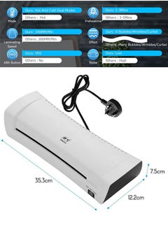OSMILE Laminating Machine, Laminator Machine with Hot and Cold Settings, A4 Thermal Laminator for Home School Office  - Image 2