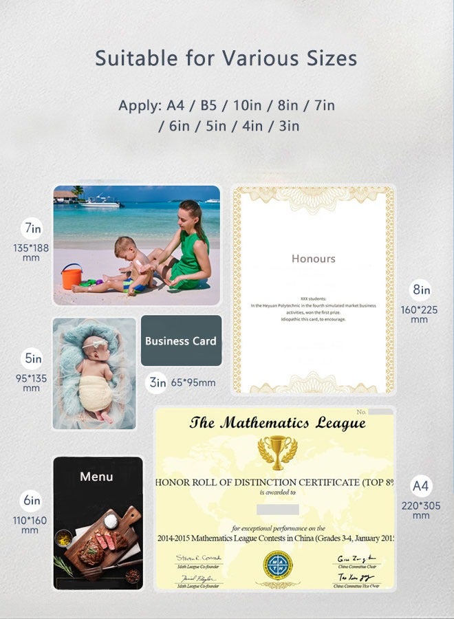 OSMILE Laminating Machine, Laminator Machine with Hot and Cold Settings, A4A5A6 Laminator Machine Set, A4 Thermal Laminator for Home School Office - Image 3