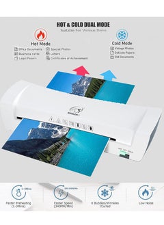 OSMILE Laminating Machine, Laminator Machine with Hot and Cold Settings, A4 Thermal Laminator for Home School Office  - Image 5