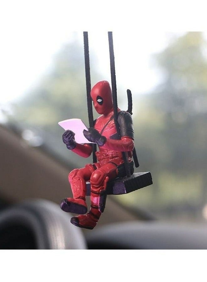 Little Cheap Deadpool Car Decoration Accessories Mini Cartoon Character Car Mirror Suspension Ornament Creative Auto Interior Decor For Car Enthusiasts Boys Gift Daily Driving Decoration - Image 5
