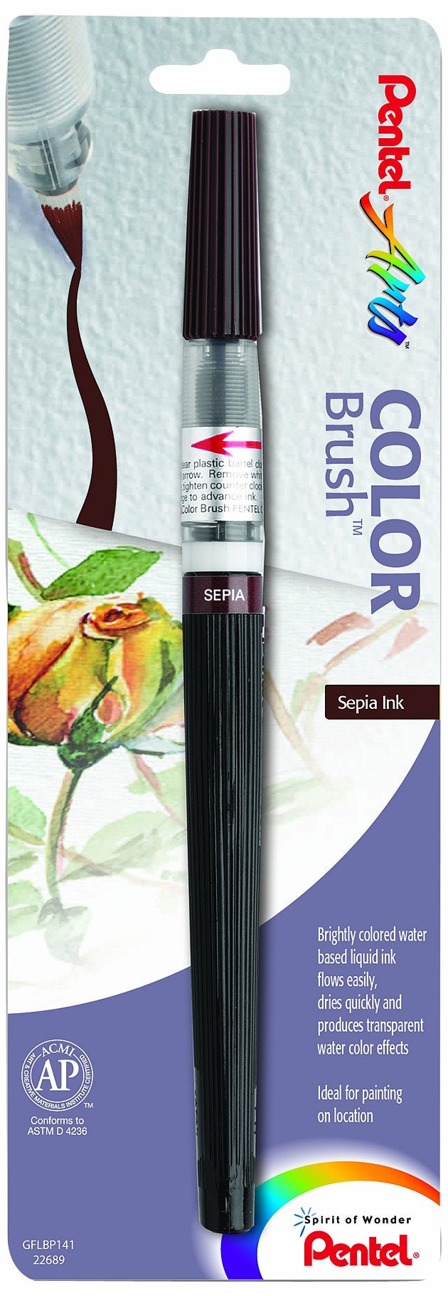 Pentel Arts Color Brush Sepia 1Pack GFLBP141