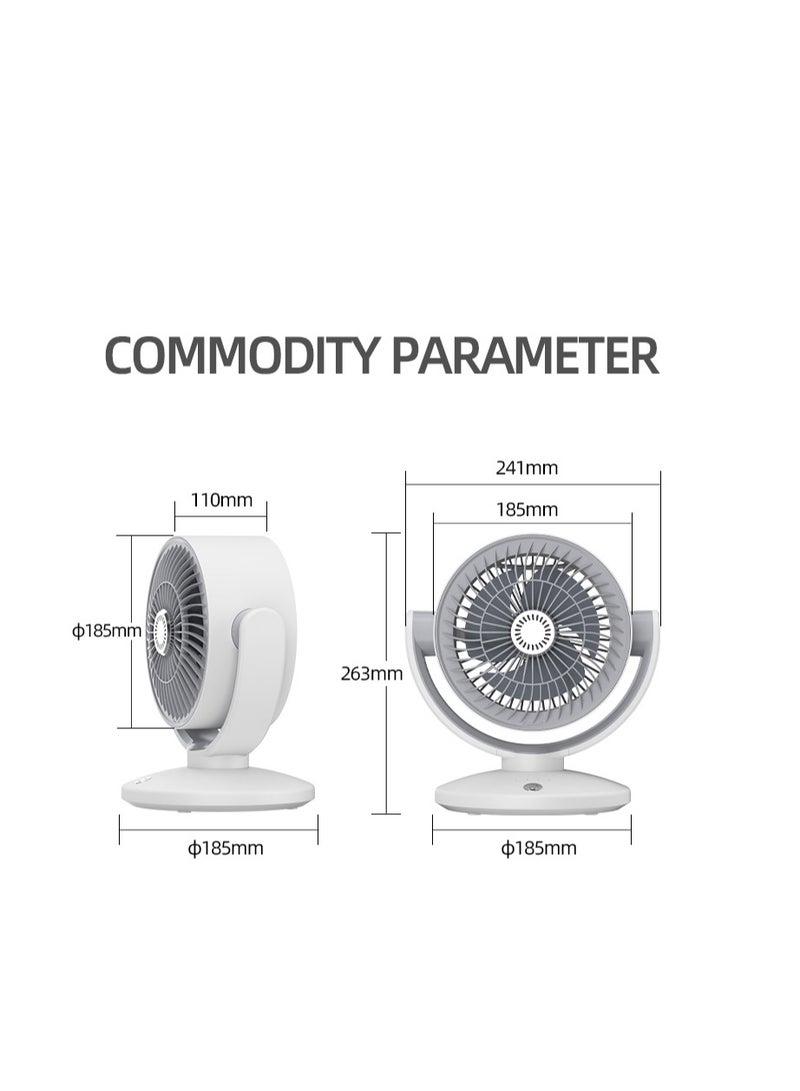 Desk Fan, Table Fan with Remote | Quiet, Strong Airflow, Portable Air Circulator, 3-Speed Adjustable | 90°+180° Oscillating, Personal Cooling Fan for Home Office Bedroom | Summer Essentials（KS2023）  - Image 2