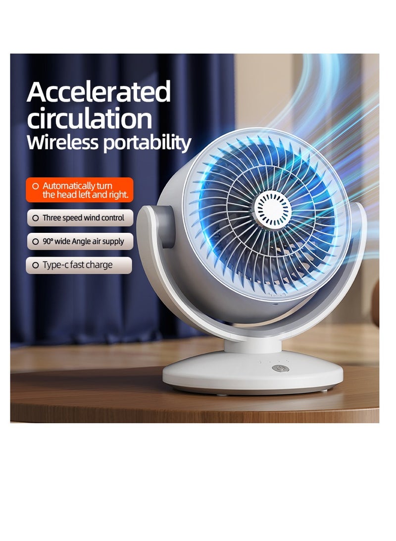 Desk Fan, Table Fan with Remote | Quiet, Strong Airflow, Portable Air Circulator, 3-Speed Adjustable | 90°+180° Oscillating, Personal Cooling Fan for Home Office Bedroom | Summer Essentials（KS2023）  - Image 4