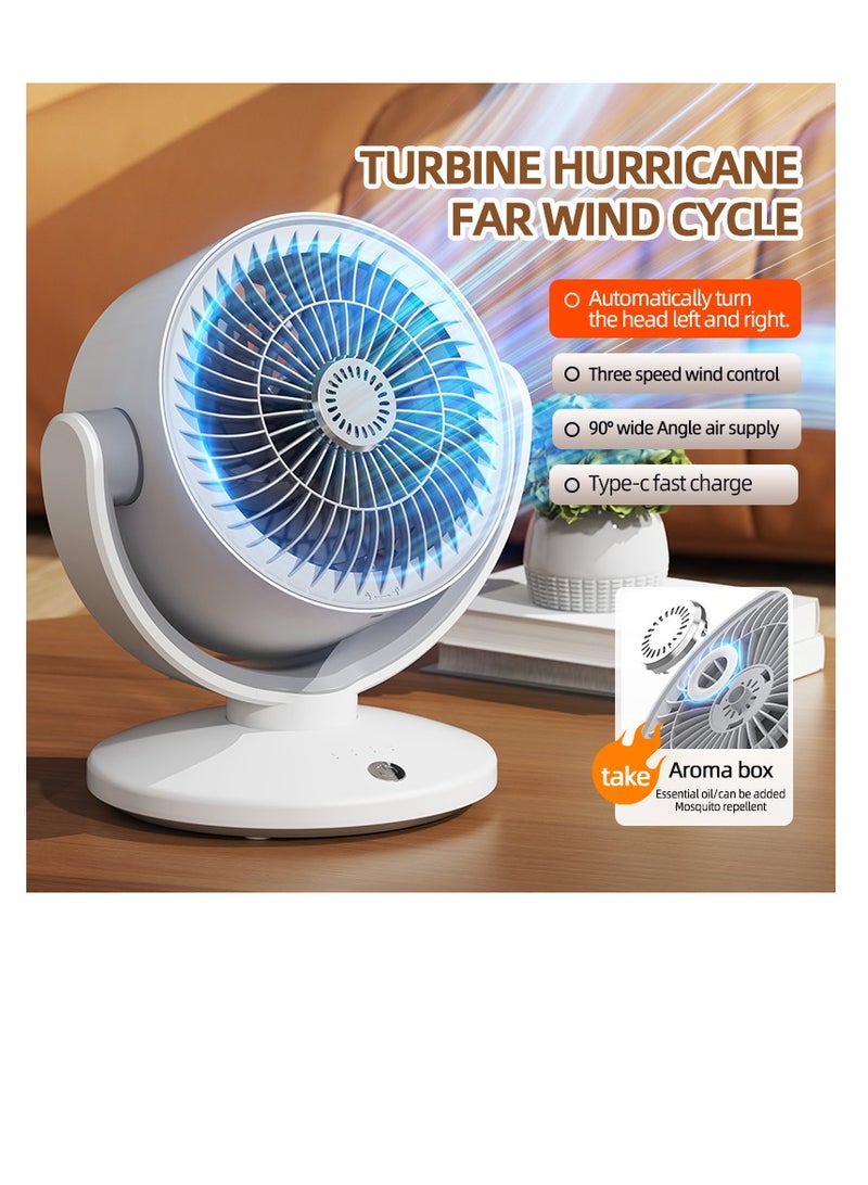 Desk Fan, Table Fan with Remote | Quiet, Strong Airflow, Portable Air Circulator, 3-Speed Adjustable | 90°+180° Oscillating, Personal Cooling Fan for Home Office Bedroom | Summer Essentials（KS2023）  - Image 5