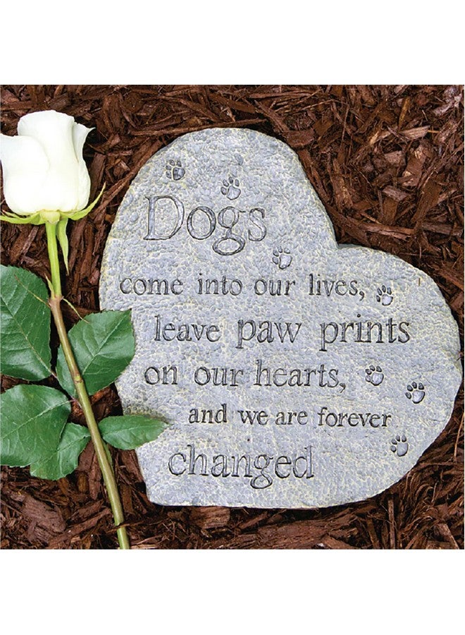 Dog Speak Pet Memorial Stone - Dogs Come Into Our Lives and Leave Paw Prints on Our Hearts - Paw Prints Bereavement Memorial Gift for Pet Loss & Remembrance - Image 3