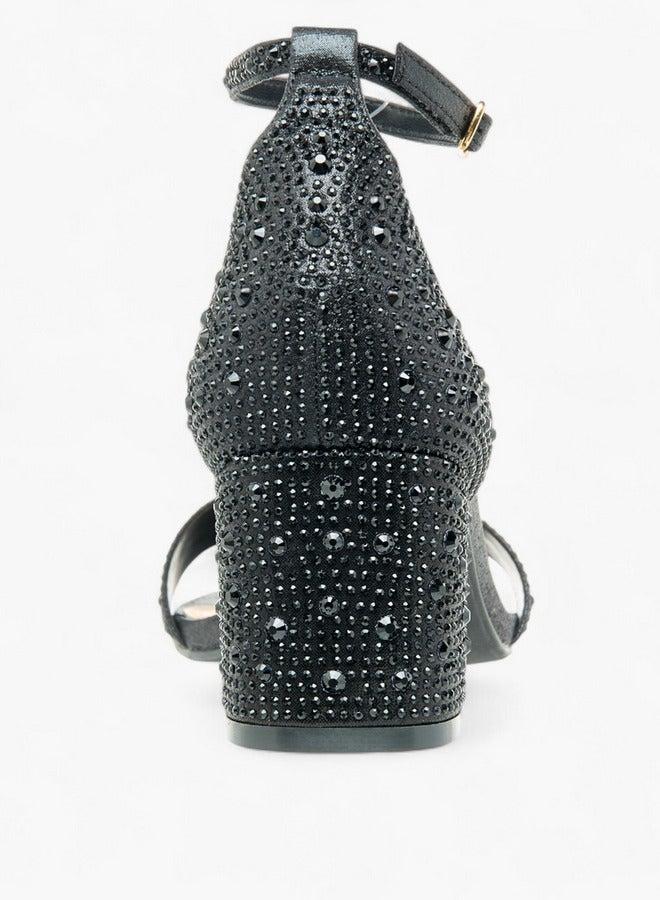 سيليست صنادل نسائية بكعب عريض مزينة بإبزيم - Image 5