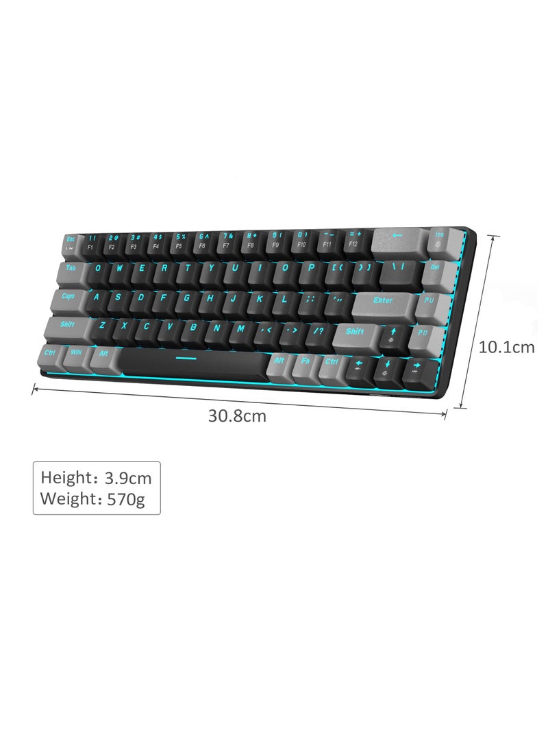 erorex Portable 60% Mechanical Gaming Keyboard (Black/Red Switch) - Image 5