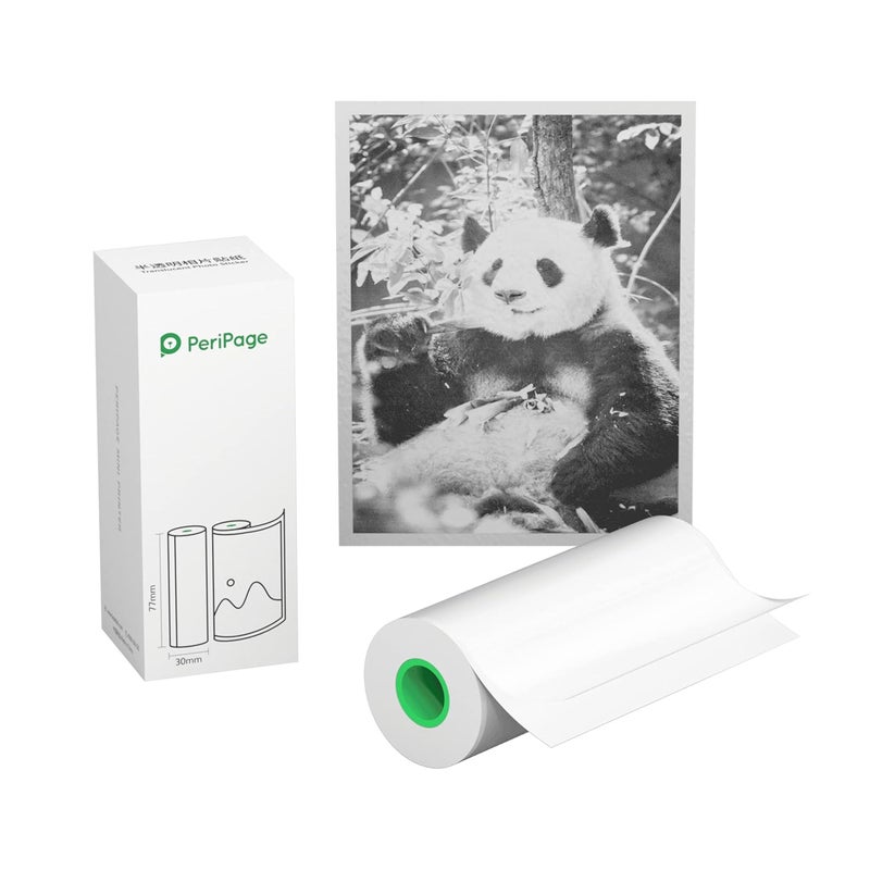 PeriPage 77x30mm (3inch) Translucent Photo Sticker Thermal Paper, 1 Roll in Box For A3, A9s MAX and Other 3inch Thermal Printers. A S TECH SALES (Translucent Photo Sticker 1Roll in Box) - Image 1