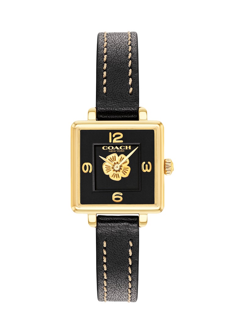 COACH ساعة يد نسائية من الجلد بعقارب مستطيلة الشكل 14503695 - 22 ملم - Image 2