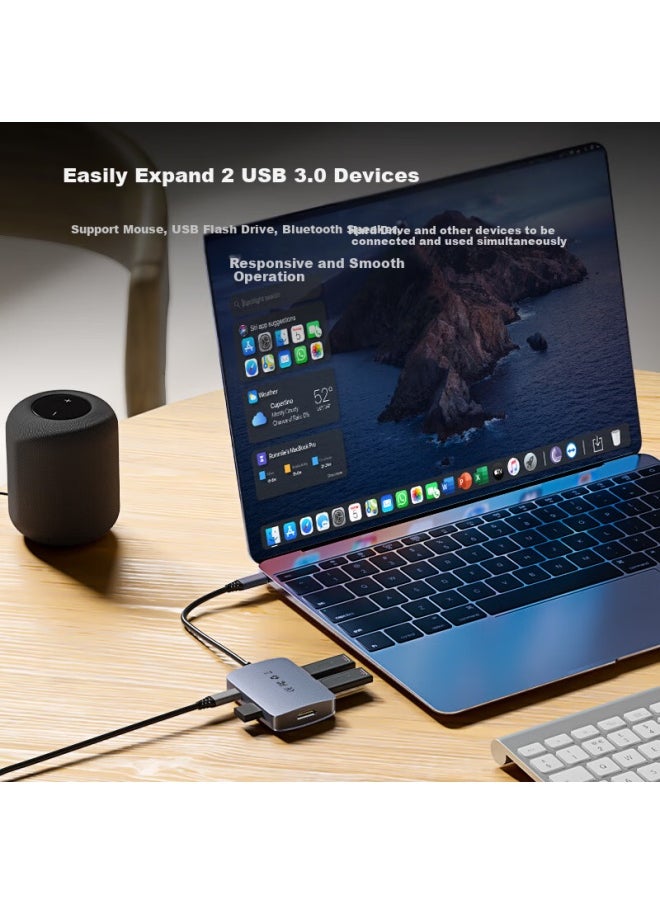 Ult-unite Type-c Hub Usb3.0 Splitter Hdmi Adapter For Apple Macbook, 4k60hz Projection Screen, Pd Charger Five-in-one