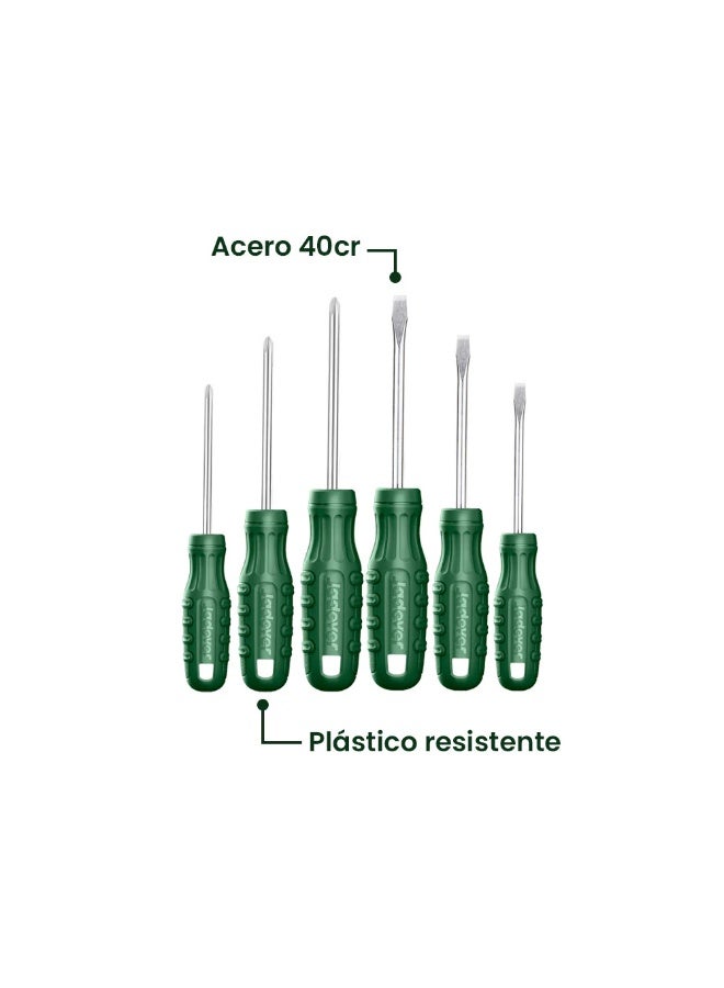 جاديفر  طقم مفك 6 قطع يد بلاستيك من جاديفر JDSS2206 - Image 2