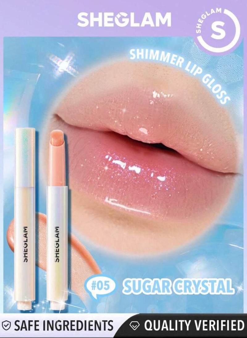 SHEGLAM Pout-Perfect Shimmer Lip Plumper-Sugar Crystal Sugar Crystal - Image 1