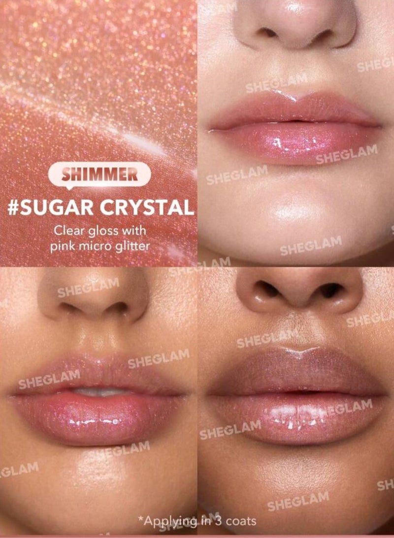 SHEGLAM Pout-Perfect Shimmer Lip Plumper-Sugar Crystal Sugar Crystal - Image 2
