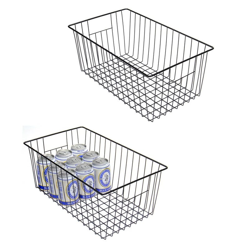 Y.Z.Bros YZBros 16inch Freezer Wire Storage Organizer Baskets for Upright Freezer 16 17 21 cuft with Builtin Handles for Cabinet PantryBlack - Image 2