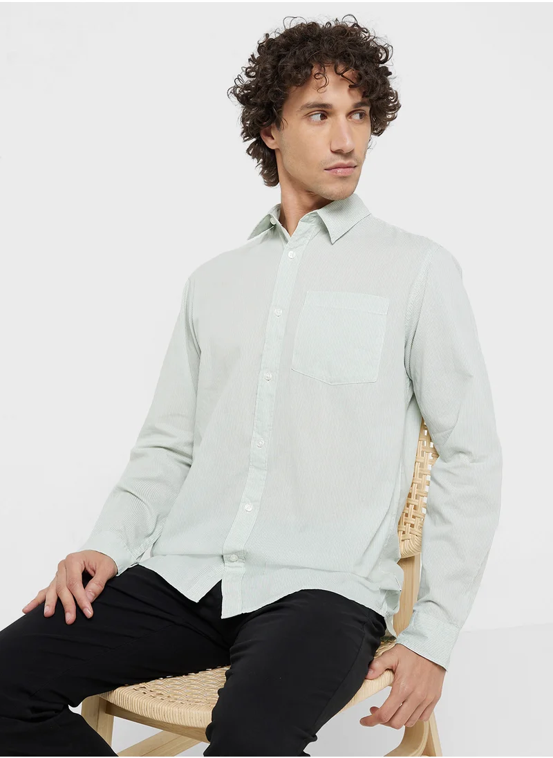 JJ Rebel Jrebrow Stripe Regular Fit Shirt