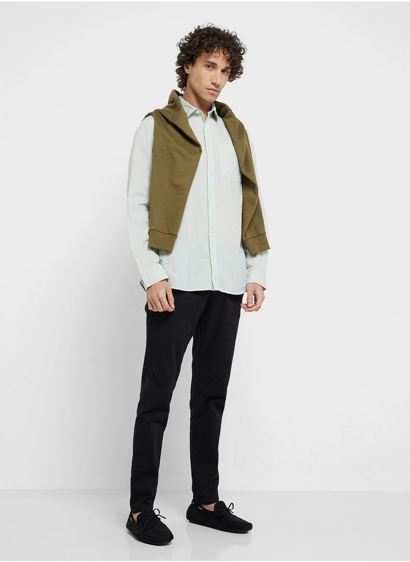 JJ Rebel Jrebrow Stripe Regular Fit Shirt  - Image 4
