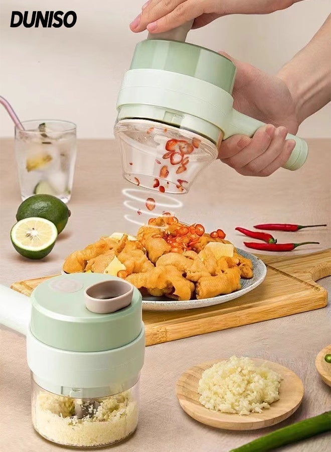DUNISO Vegetable Cutter，Handheld Electric Vegetable Chopper，Mini Electric Food Chopper，Rechargeable，Easy to Clean，for Vegetables, Spices, Fruits, Herbs - Image 1
