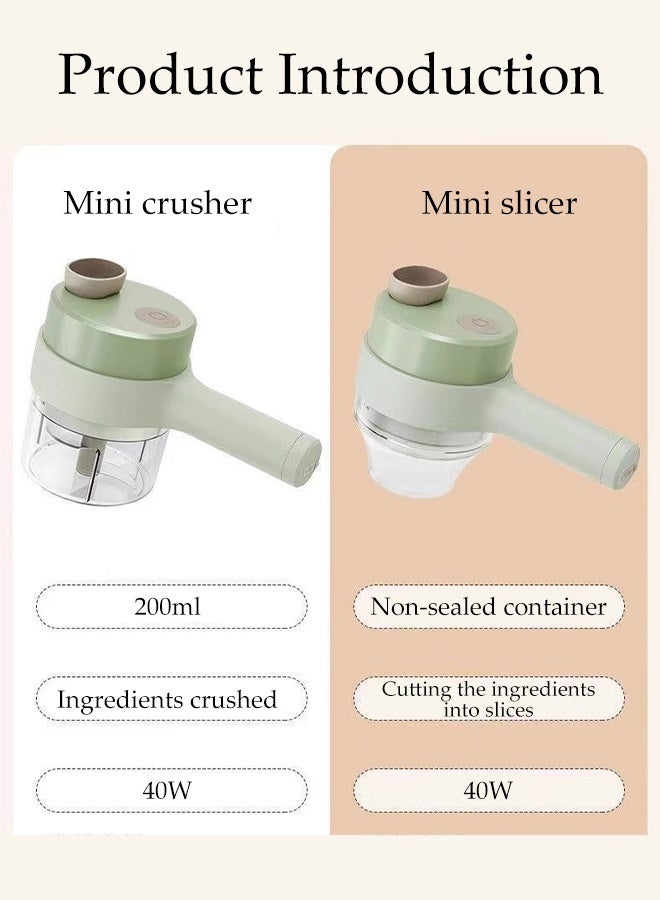 DUNISO Vegetable Cutter，Handheld Electric Vegetable Chopper，Mini Electric Food Chopper，Rechargeable，Easy to Clean，for Vegetables, Spices, Fruits, Herbs - Image 4