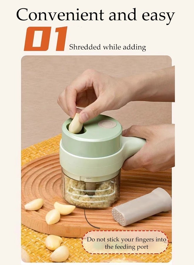 DUNISO Vegetable Cutter，Handheld Electric Vegetable Chopper，Mini Electric Food Chopper，Rechargeable，Easy to Clean，for Vegetables, Spices, Fruits, Herbs - Image 5