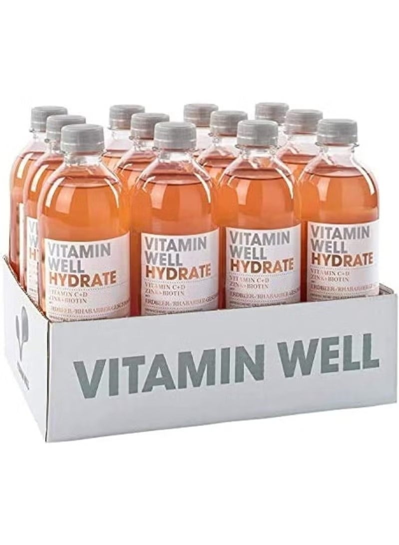 فيتامين ويل هايدريت مشروب فيتامينات بنكهة الفراولة 500 مل – عبوة 12 - Image 1