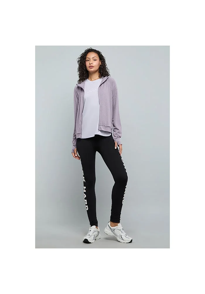 R&b  Solid Active Hooded Jacket with Zipper Closure for Women | Best Price UAE