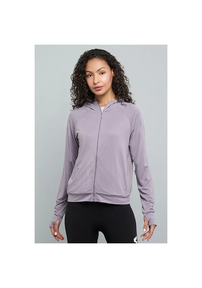R&b Solid Active Hooded Jacket with Zipper Closure