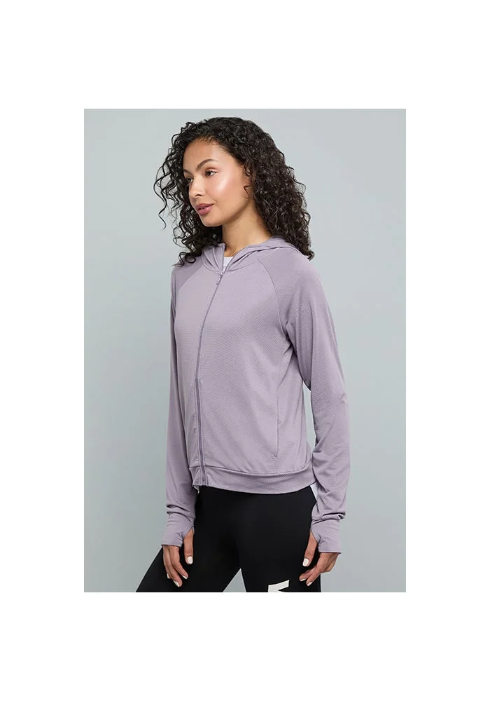 R&b Solid Active Hooded Jacket with Zipper Closure