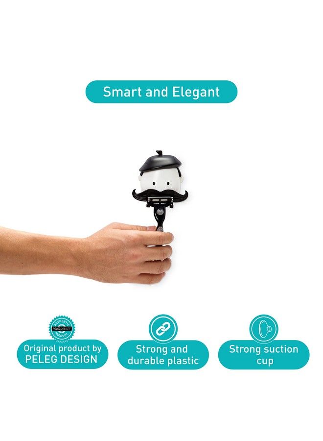 PELEG DESIGN Mr. Razor Suction Razor Holder Shaving Razor Hook For Shower Bathroom Bath Mirror Fun Unique Gift Idea Gifts For Dad - Image 5