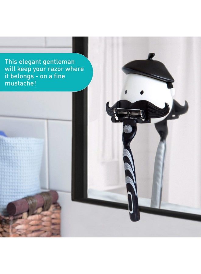 PELEG DESIGN Mr. Razor Suction Razor Holder Shaving Razor Hook For Shower Bathroom Bath Mirror Fun Unique Gift Idea Gifts For Dad - Image 4