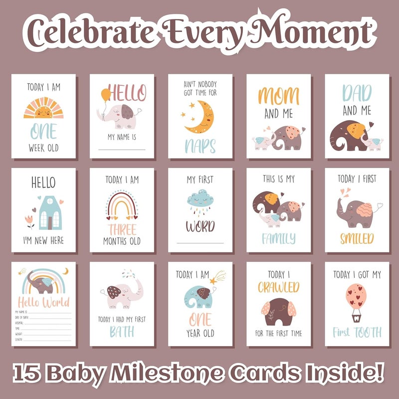 Hoolloomooloo Baby Monthly Milestone Blanket 112 Months Soft AllSeason AC Blanket Ideal for Newborn Boys Girls Perfect Growth Tracker Photoshoot Prop with Decorative Floral 120x90 cm - Image 5