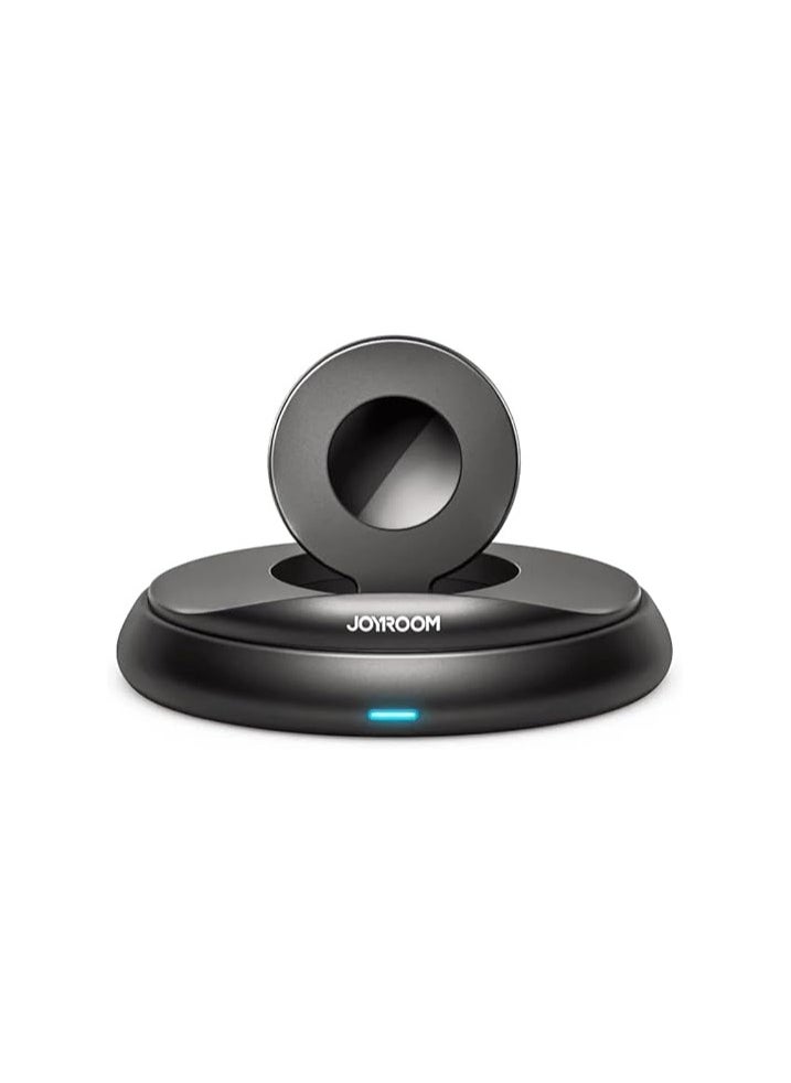 Generic - R-W12 Foldable Wireless Watch Charger – Portable Fast Charging Dock for Apple Watch Series 9, 8, 7, 6, SE & More – Compact Magnetic Travel Charger – Black – 12-Month Warranty - Image 1