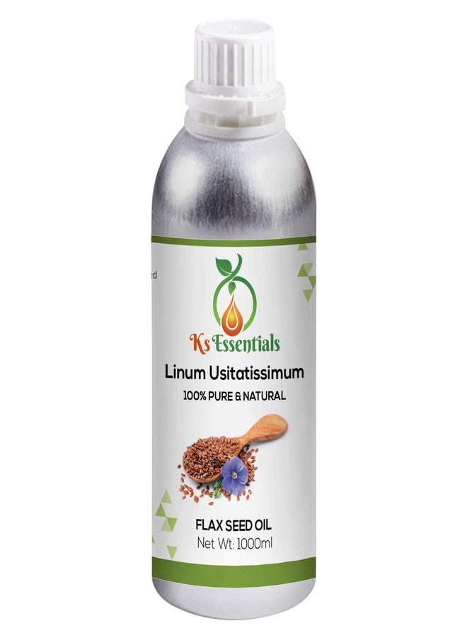 Ks Essentials 100% Pure Flax Seed Carrier Oil (Linum Usitatissimum) (1000ml) - Image 2