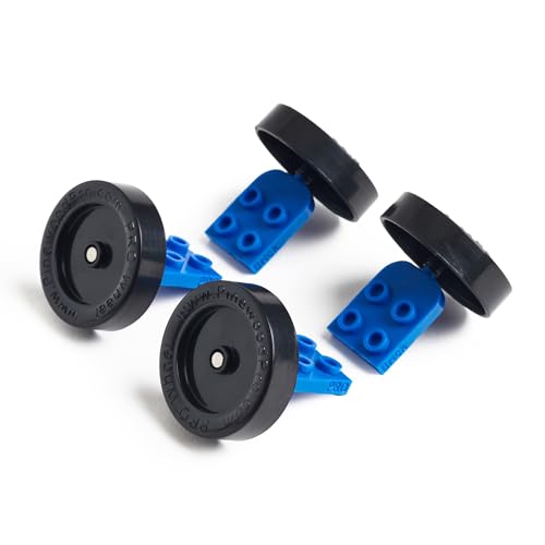 Pinewood Pro Brick Derby™ Wheel and Axle Assembly Set for Brick Derby™ Car Racing | Set of 4 | Snaps on to Any Brick Part | Lego® Compatible Wheels | Custom Engineered for Speed by Pinewood Pro - Image 4