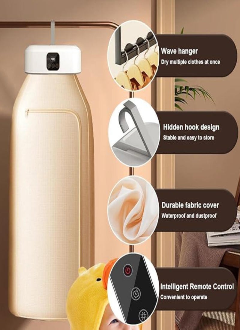 Portable Clothes Dryer, Mini Laundry Dryers with Remote Control, Quick and Easy to Use Small Compact Foldable Electric Drying Machine with Dry Bag for Travel, RV, Home, Apartment - Image 2