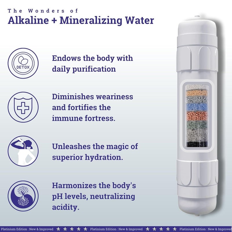 BioPlus Bio Zinc Copper 9in1 H2AAA Water Filter HydrogenRich Antioxidant Mineralising Alkaline 11 inch - Image 3