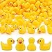 Yuronam 70 Pcs Tiny Ducks Mini Resin Ducks Miniature Ornaments for Slime Dollhouse Garden DecorationYellow - Image 4
