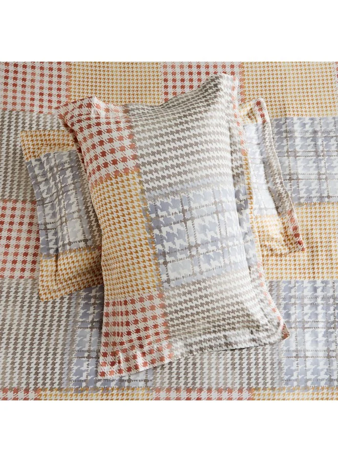 Home Box Houston Veilth 3-Piece Printed Cotton King Duvet Quilt Cover Set 220 x 220 cm