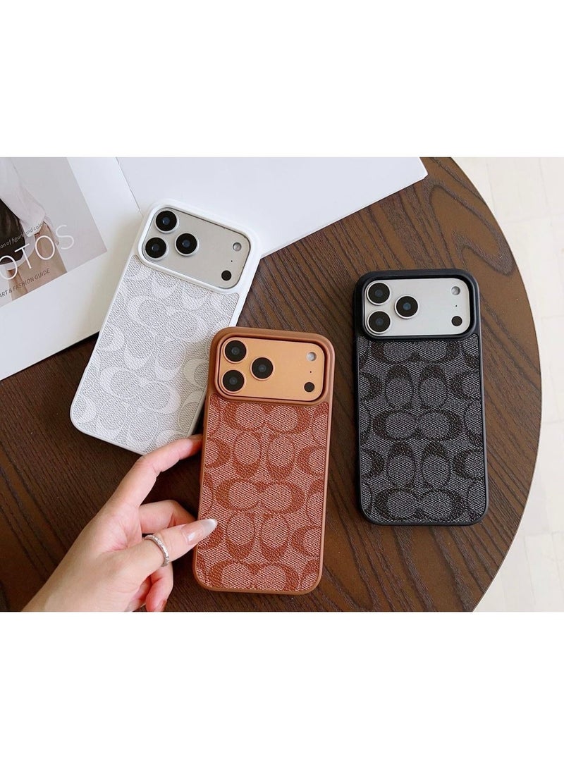 متجر المدرب غطاء آيفون 17 برو ماكس من الجلد المحبب الفاخر. غطاء آيفون مزود بشحن لاسلكي MagSafe يتناسب مع آيفون 17 برو ماكس. حماية خلفية مقاومة للصدمات ومتينة لآيفون 17 برو ماكس. غطاء أنيق بتصميم فرنسي للآيفون 17 برو ماكس، غطاء هاتف أسود. - Image 4