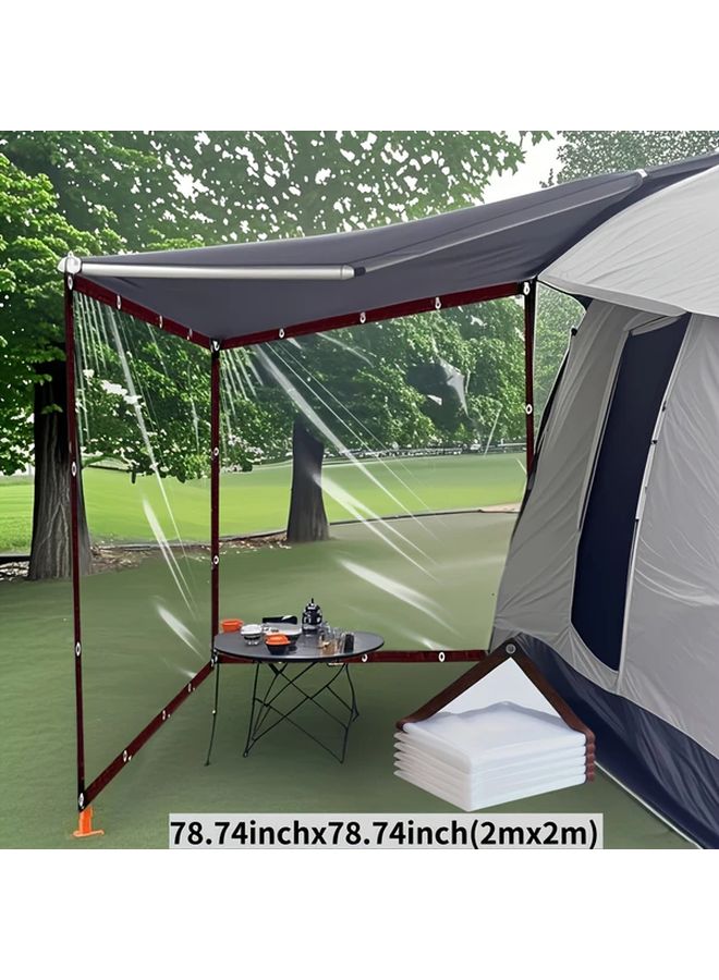 Heavy Duty Clear PE Vinyl Tarp 78 74inch X 78 74inch Rain Moisture Protection Outdoor - Image 4