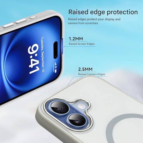 VONZEE Magnetic for iPhone 17 Case (2025)(Compatible with MagSafe)(Military Grade Drop Protection) Matte Shockproof with Anti-Fingerprint Phone Cover, 6.3''|White - Image 4