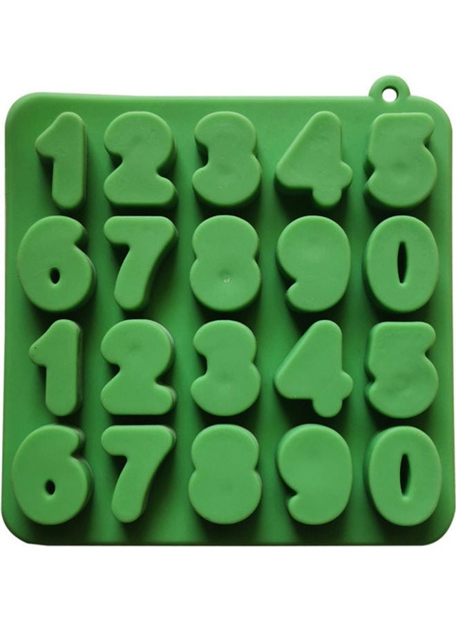 نيبمينينت قالب من السيليكون على شكل رقم أخضر 16x6سم - Image 1